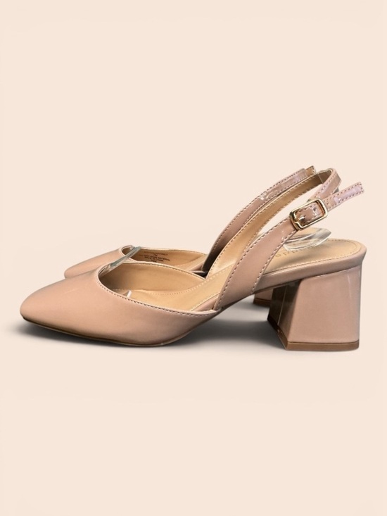 Madden Girl Shoes - Madden Girl Novvaa Slingback Back Block Heel Blush Patent Size 7